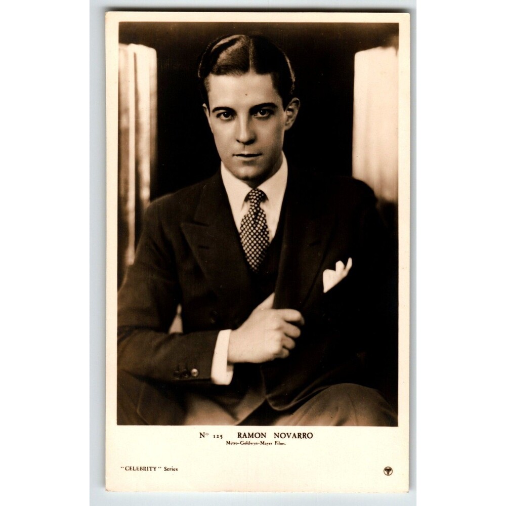 Ramon Novarro Mexican-American Actor Real Photo Postcard RPPC Unused PAP Ram